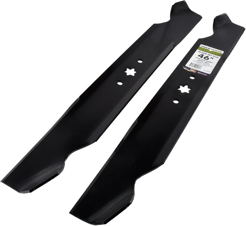 Max Power 561544B 2-Blade Set for 46 Inch Cut MTD/Cub Cadet/Troy-Bilt Replaces 942-04244, 942-04290, 942-04244A, 742-04290, 742-04244, Black - Image 2